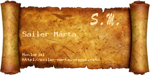 Sailer Márta névjegykártya